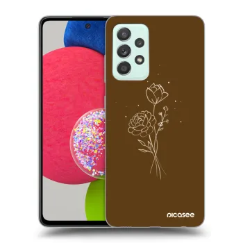 Ovitek za Samsung Galaxy A73 5G - Brown flowers