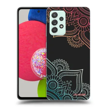 Picasee silikonski črni ovitek za Samsung Galaxy A73 5G - Flowers pattern