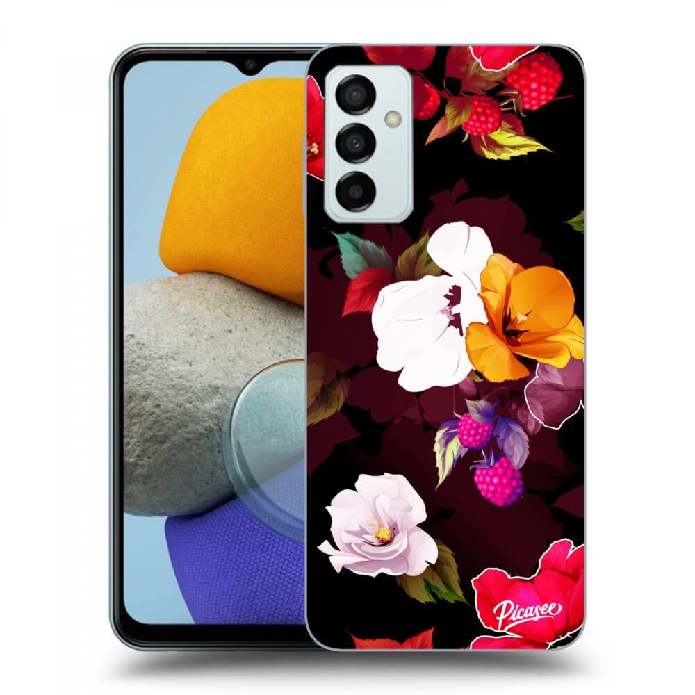 Picasee silikonski črni ovitek za Samsung Galaxy M23 5G - Flowers and Berries