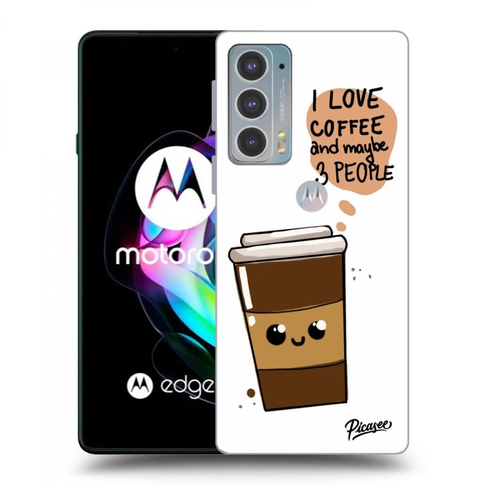 Picasee silikonski črni ovitek za Motorola Edge 20 - Cute coffee