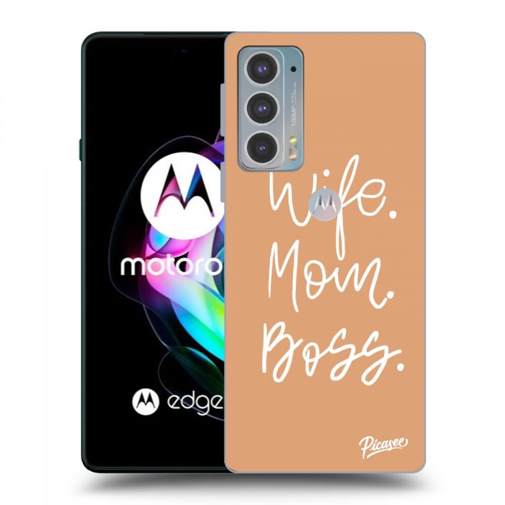 Picasee silikonski črni ovitek za Motorola Edge 20 - Boss Mama