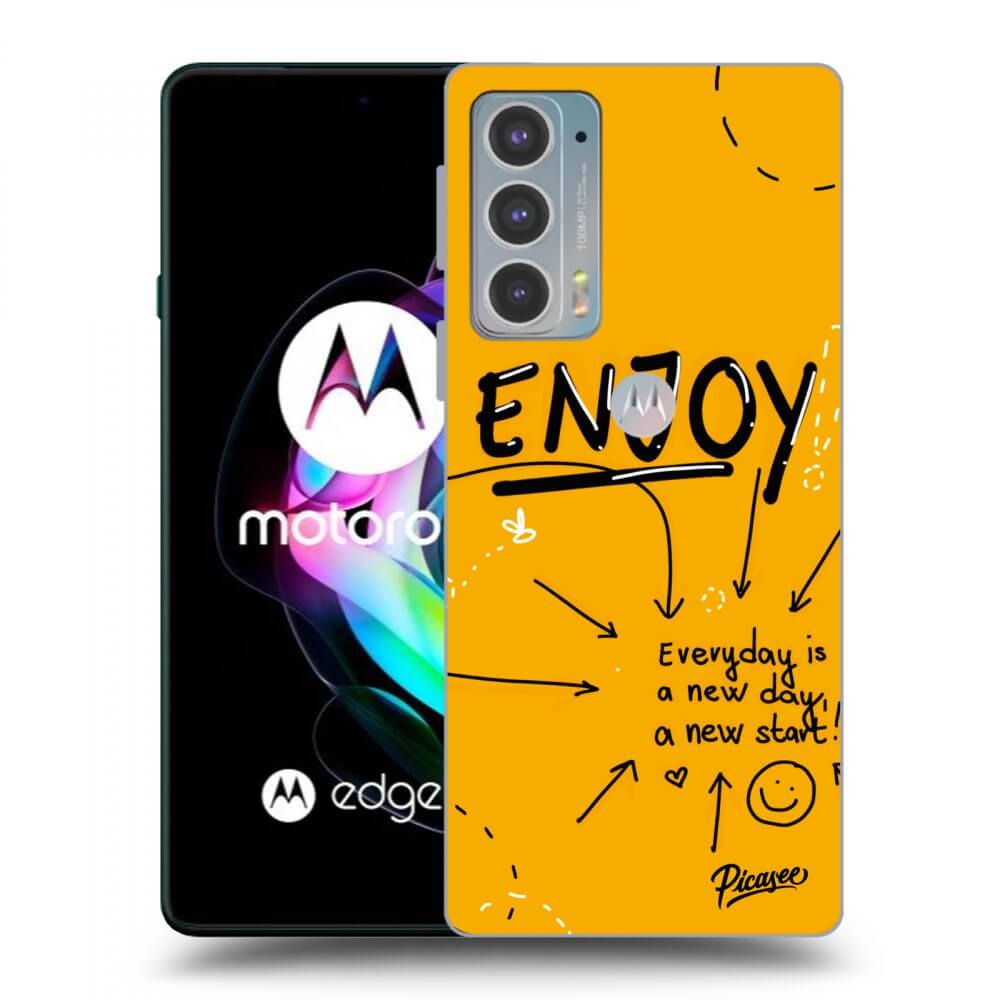 Picasee silikonski črni ovitek za Motorola Edge 20 - Enjoy
