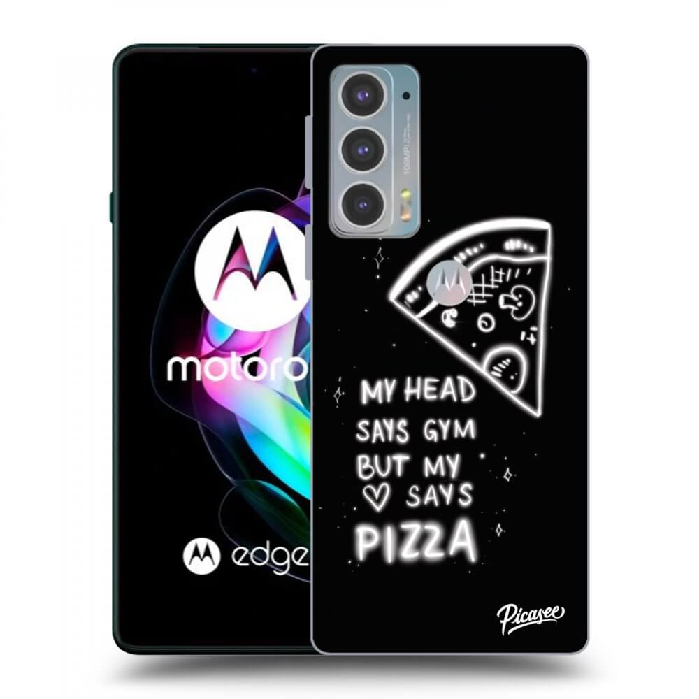 Picasee silikonski prozorni ovitek za Motorola Edge 20 - Pizza