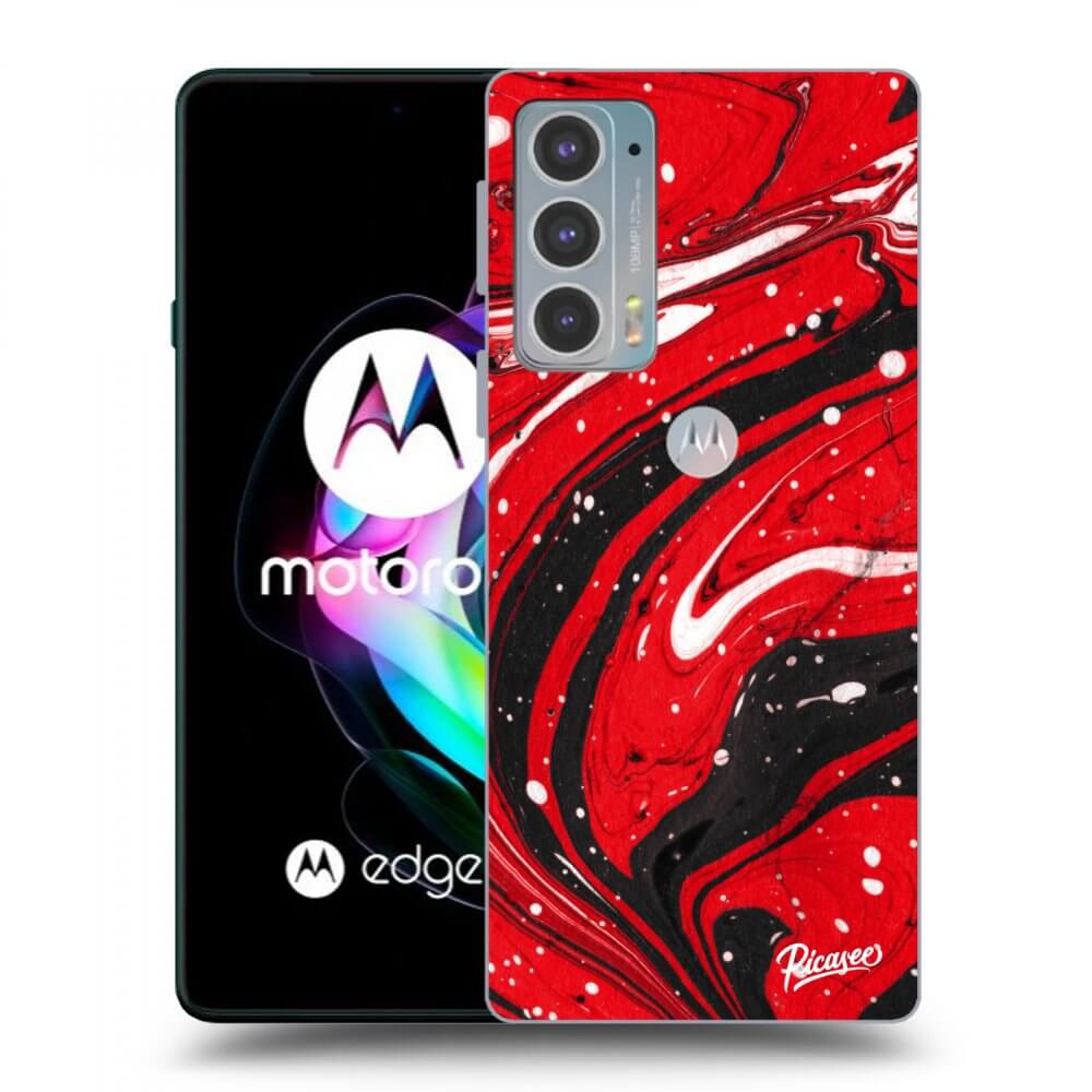 Picasee silikonski črni ovitek za Motorola Edge 20 - Red black