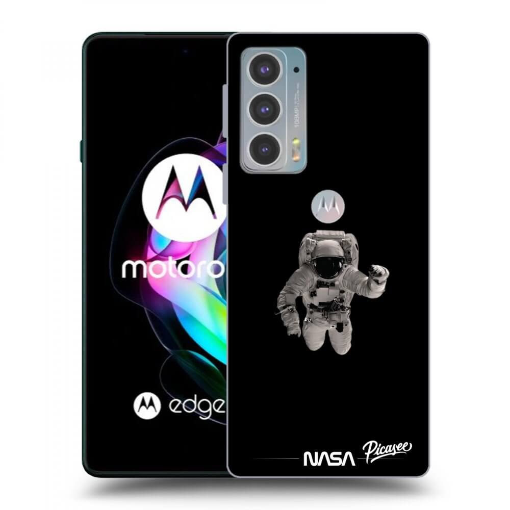 Picasee silikonski črni ovitek za Motorola Edge 20 - Astronaut Minimal