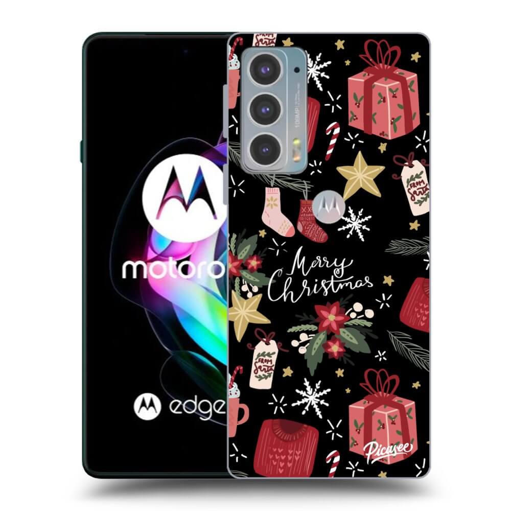 Picasee silikonski črni ovitek za Motorola Edge 20 - Christmas