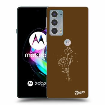 Ovitek za Motorola Edge 20 - Brown flowers