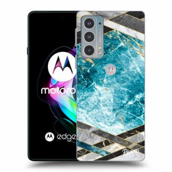 Ovitek za Motorola Edge 20 - Blue geometry