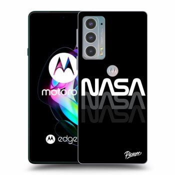 Picasee silikonski črni ovitek za Motorola Edge 20 - NASA Triple