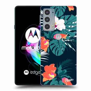 Picasee silikonski črni ovitek za Motorola Edge 20 - Monstera Color