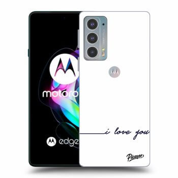 Picasee silikonski črni ovitek za Motorola Edge 20 - I love you
