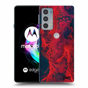 Picasee silikonski črni ovitek za Motorola Edge 20 - Organic red