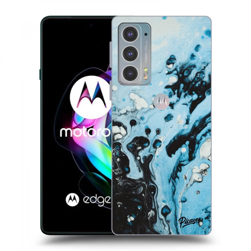 Picasee silikonski črni ovitek za Motorola Edge 20 - Organic blue