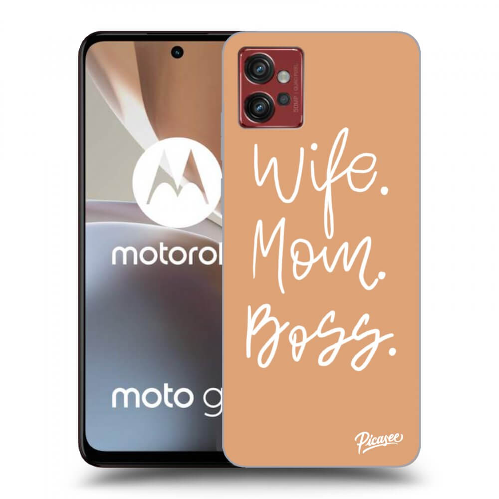Silikonski črni Ovitek Za Motorola Moto G32 - Boss Mama