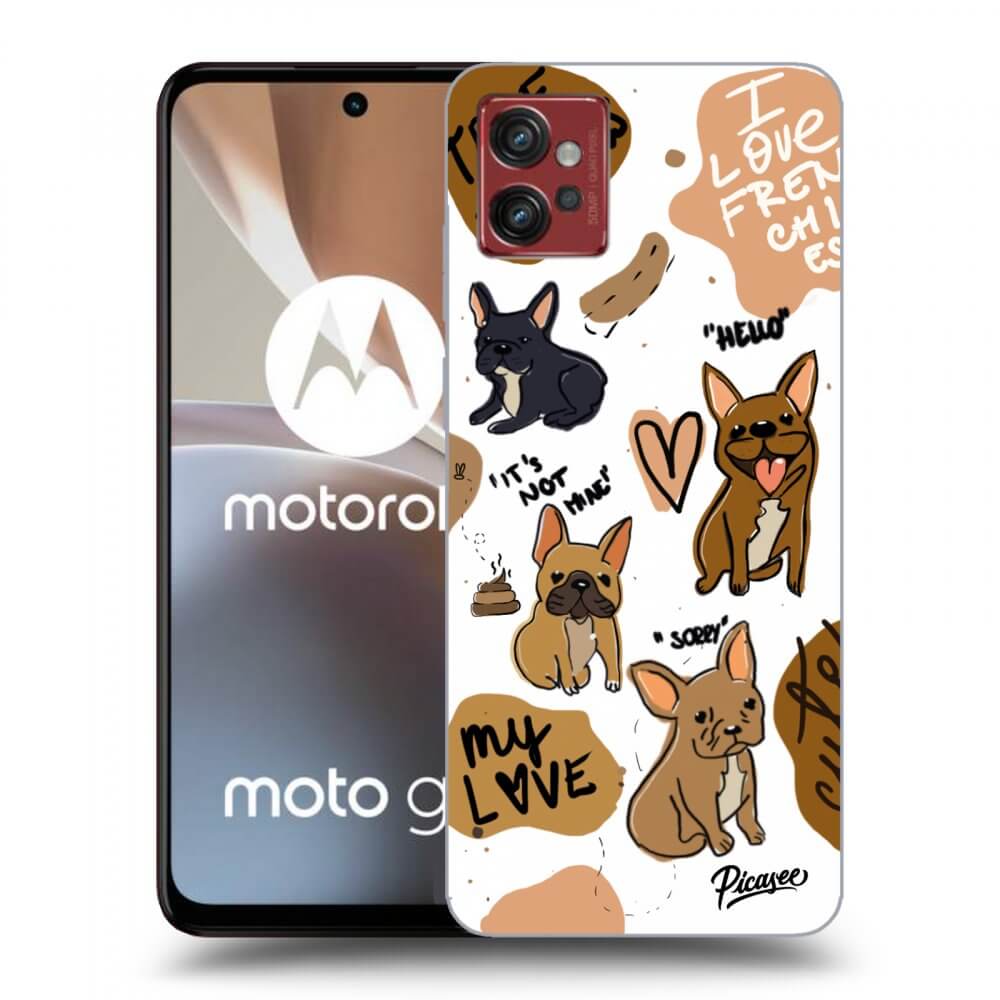 Picasee silikonski črni ovitek za Motorola Moto G32 - Frenchies