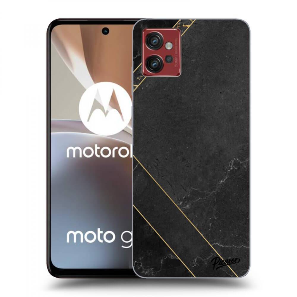 Picasee silikonski črni ovitek za Motorola Moto G32 - Black tile