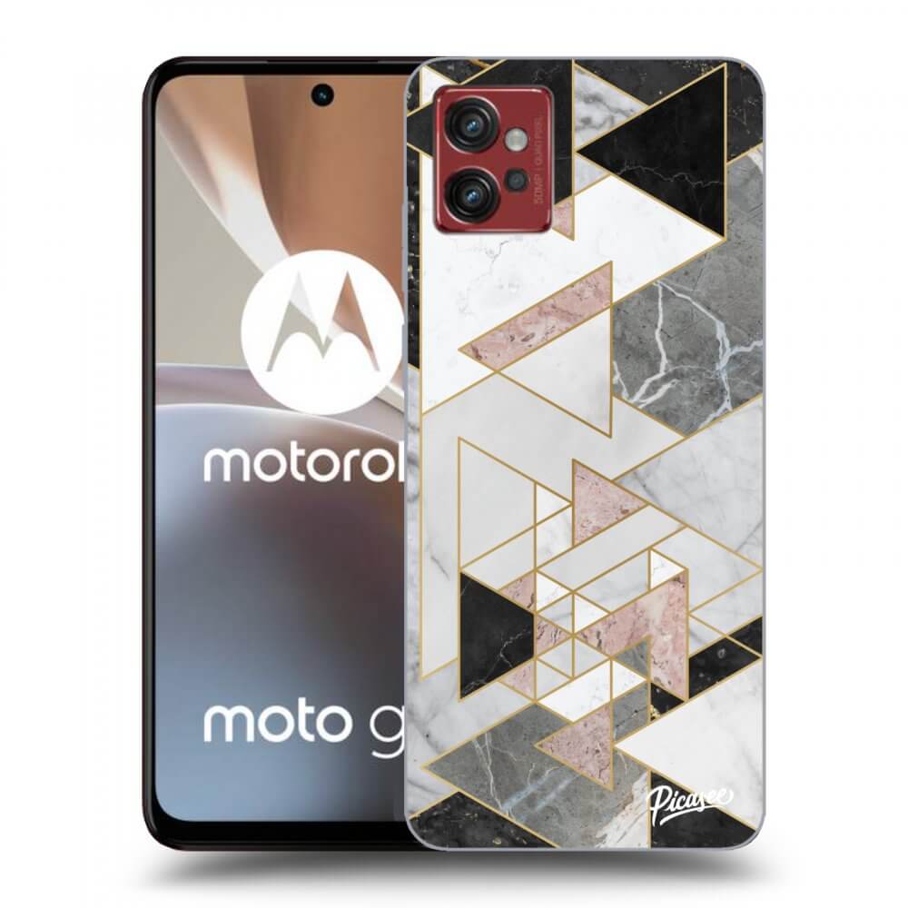 Picasee silikonski črni ovitek za Motorola Moto G32 - Light geometry