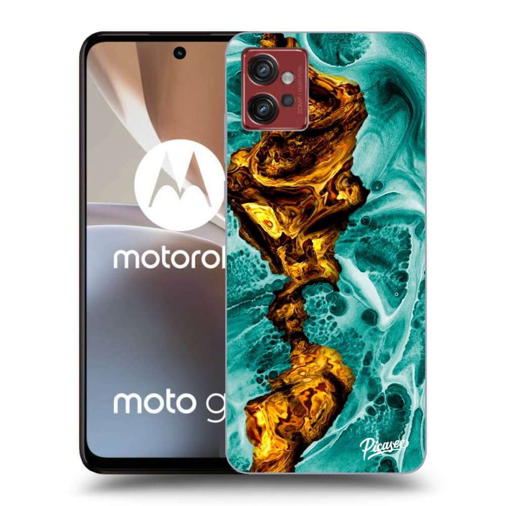 Picasee silikonski črni ovitek za Motorola Moto G32 - Goldsky