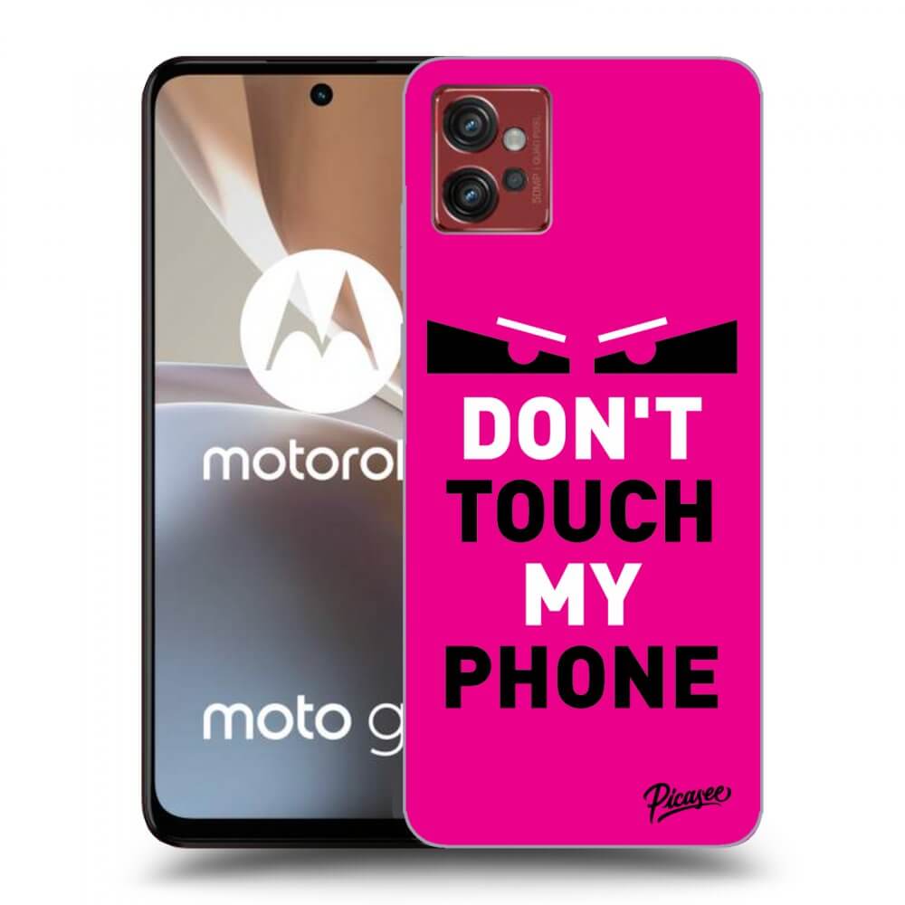 Picasee silikonski prozorni ovitek za Motorola Moto G32 - Shadow Eye - Pink