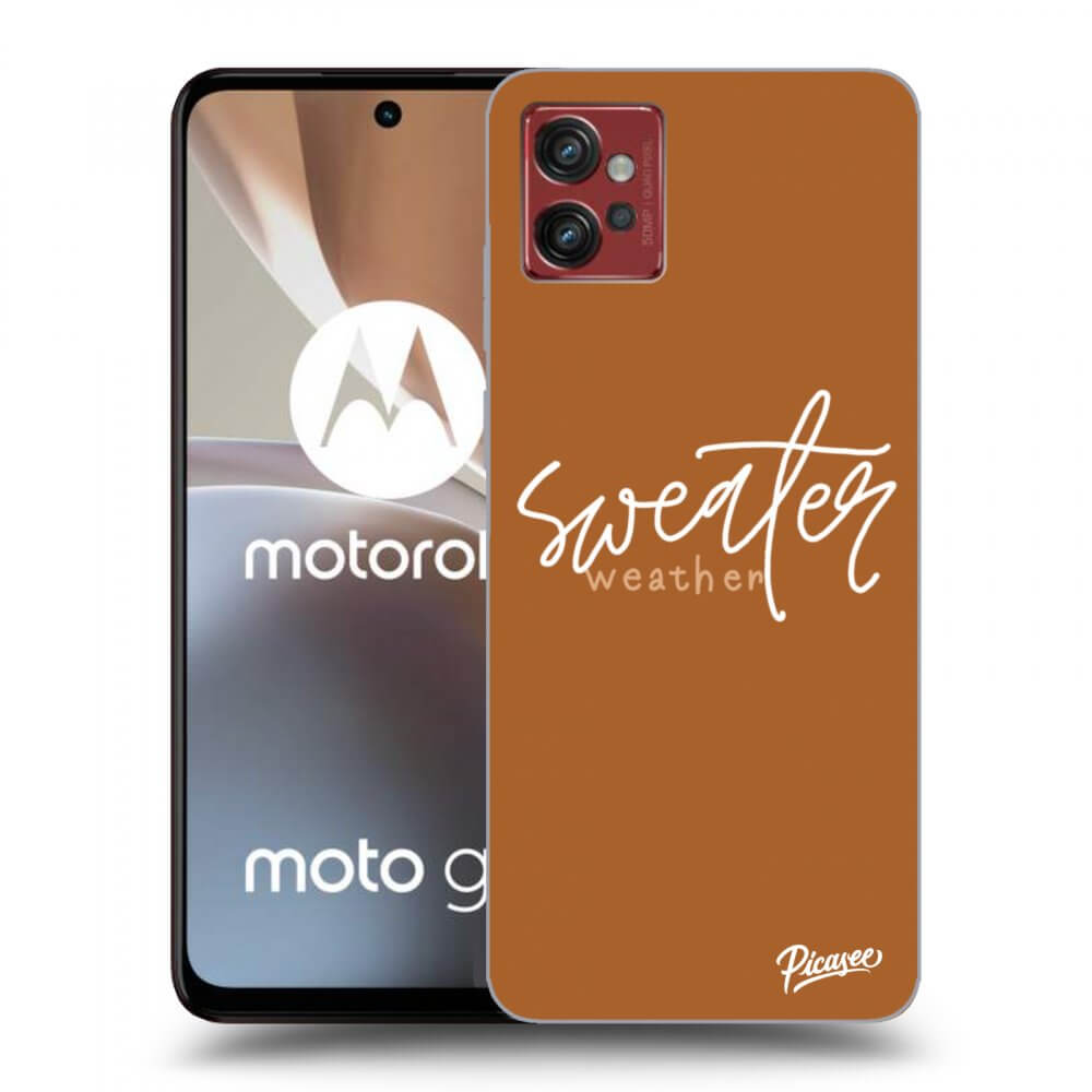 Picasee silikonski črni ovitek za Motorola Moto G32 - Sweater weather