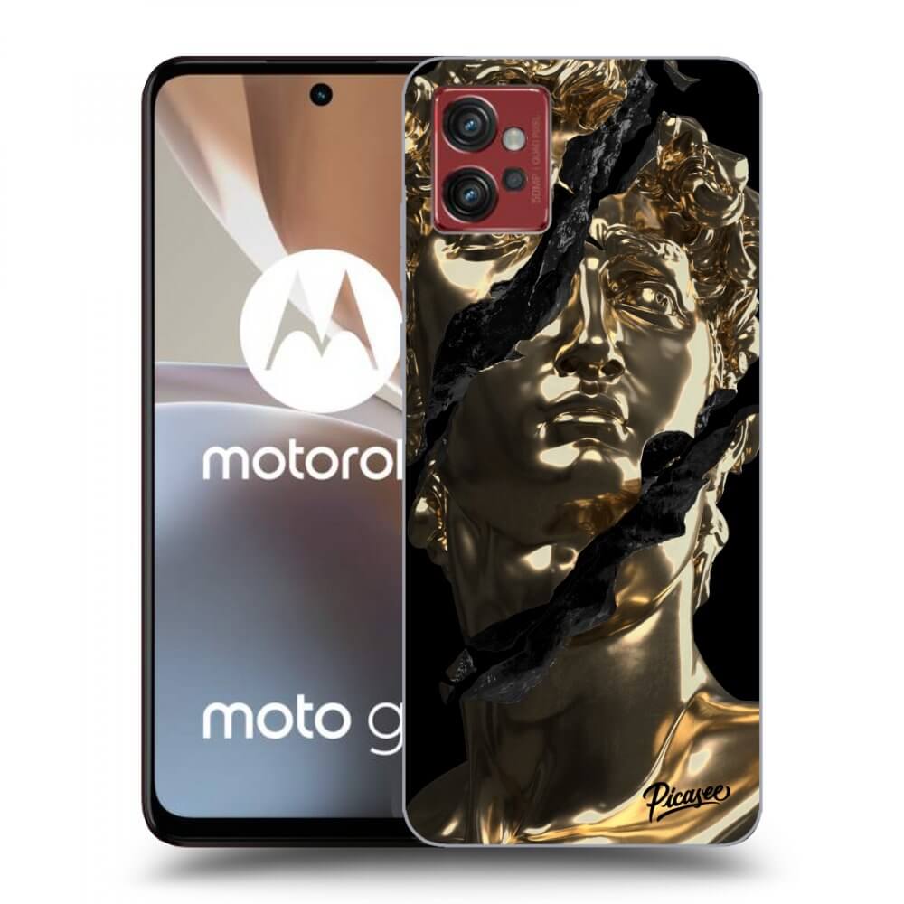 Picasee silikonski črni ovitek za Motorola Moto G32 - Golder
