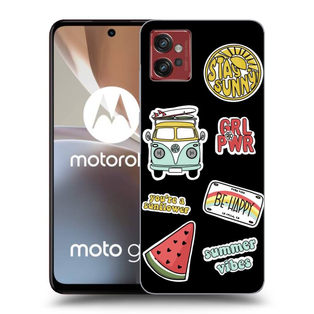 Picasee silikonski črni ovitek za Motorola Moto G32 - Summer