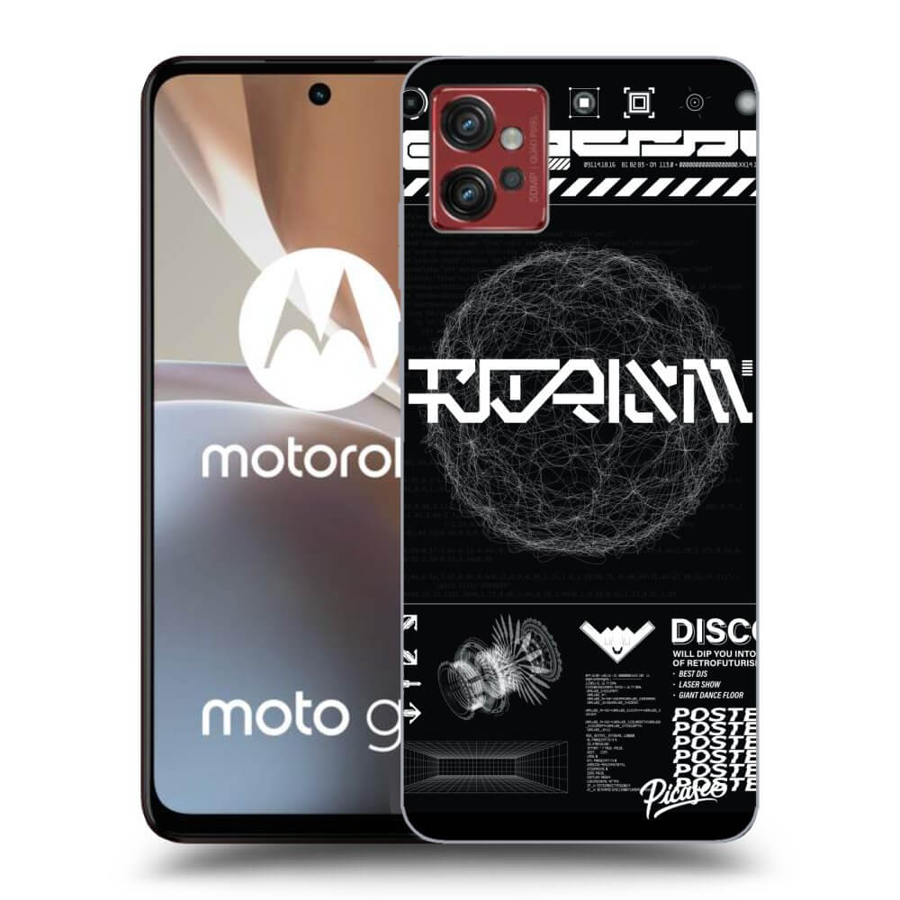 Picasee silikonski prozorni ovitek za Motorola Moto G32 - BLACK DISCO