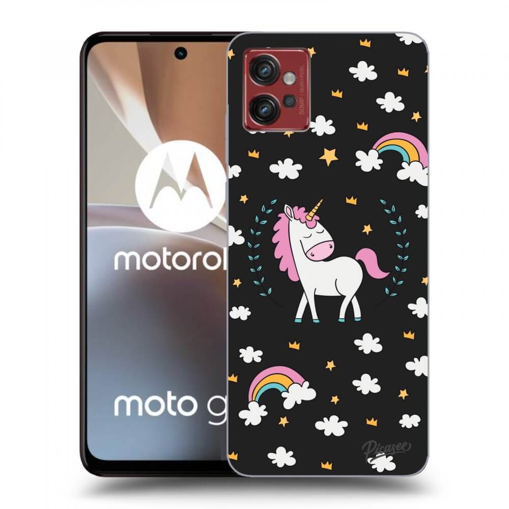 Picasee silikonski črni ovitek za Motorola Moto G32 - Unicorn star heaven