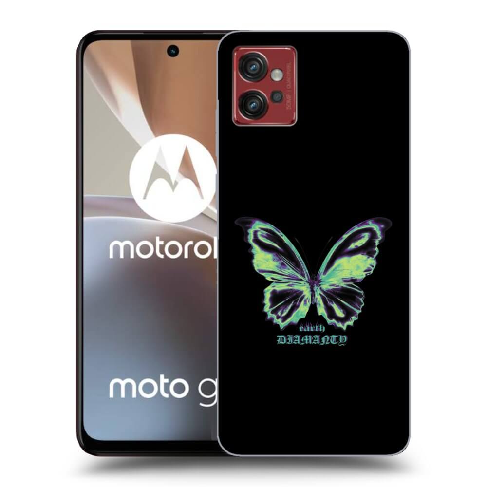 Picasee silikonski črni ovitek za Motorola Moto G32 - Diamanty Blue