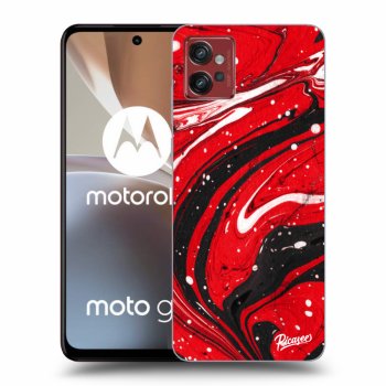 Picasee silikonski prozorni ovitek za Motorola Moto G32 - Red black