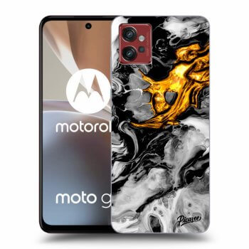 Picasee silikonski črni ovitek za Motorola Moto G32 - Black Gold 2