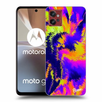 Picasee silikonski črni ovitek za Motorola Moto G32 - Burn