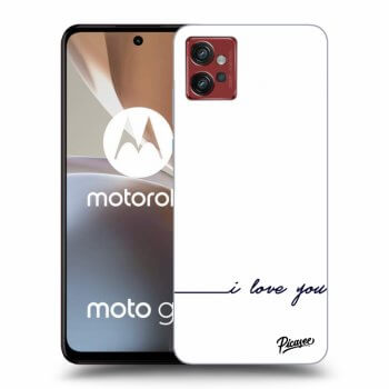 Picasee silikonski črni ovitek za Motorola Moto G32 - I love you