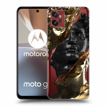 Picasee silikonski prozorni ovitek za Motorola Moto G32 - Gold - Black