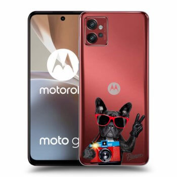 Picasee silikonski prozorni ovitek za Motorola Moto G32 - French Bulldog
