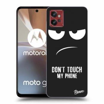 Picasee silikonski črni ovitek za Motorola Moto G32 - Don't Touch My Phone