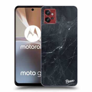 Picasee silikonski črni ovitek za Motorola Moto G32 - Black marble