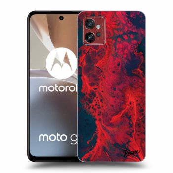 Picasee silikonski črni ovitek za Motorola Moto G32 - Organic red