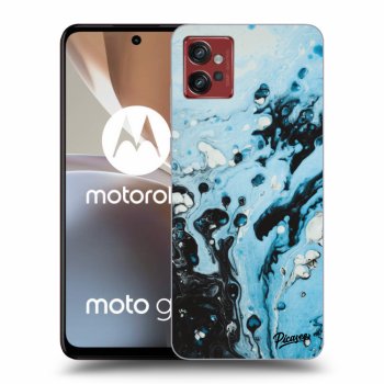 Picasee silikonski črni ovitek za Motorola Moto G32 - Organic blue