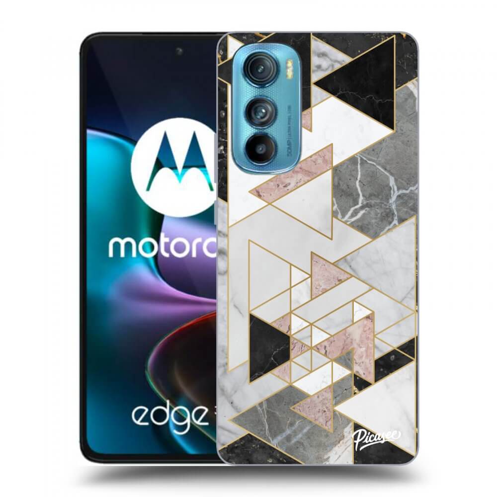Picasee silikonski črni ovitek za Motorola Edge 30 - Light geometry
