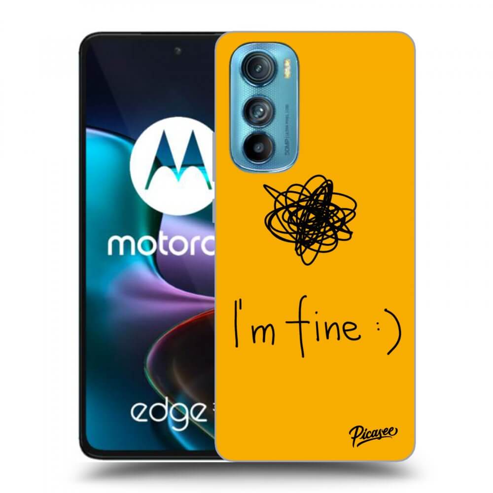 Picasee silikonski črni ovitek za Motorola Edge 30 - I am fine