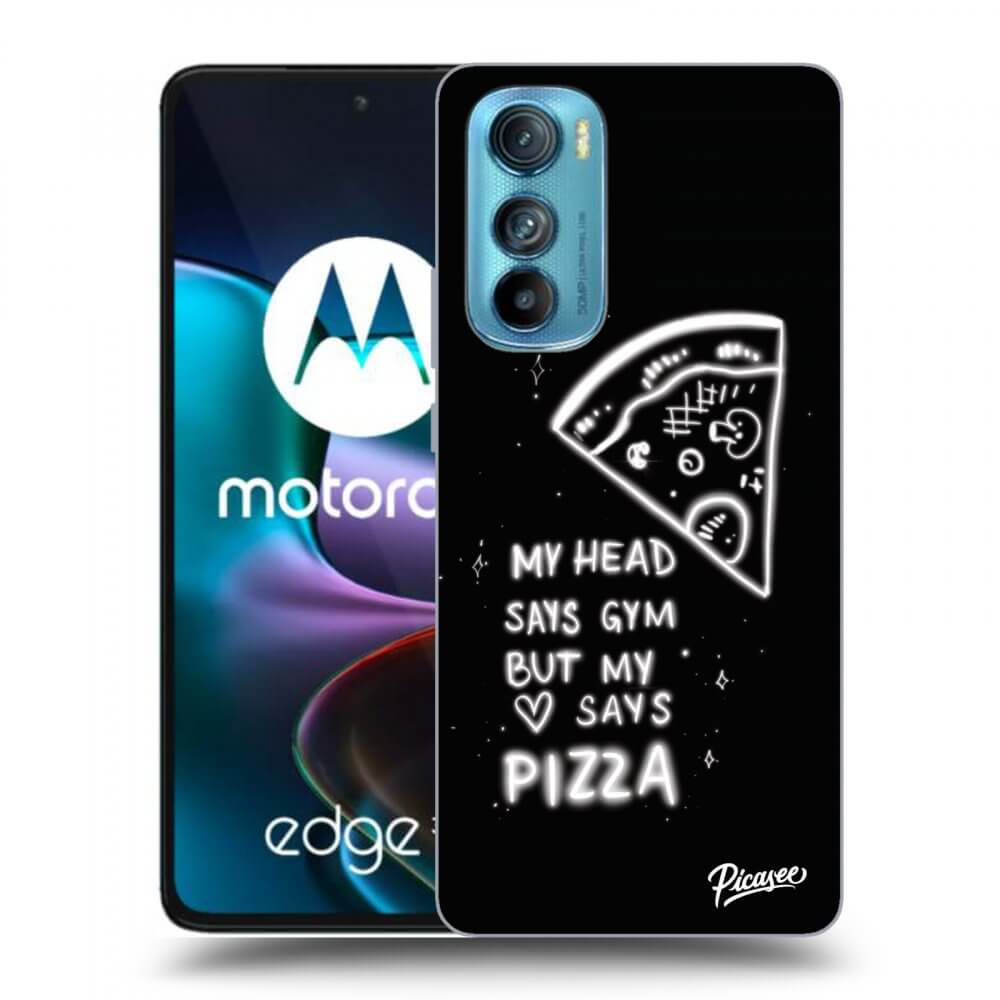 Picasee silikonski prozorni ovitek za Motorola Edge 30 - Pizza