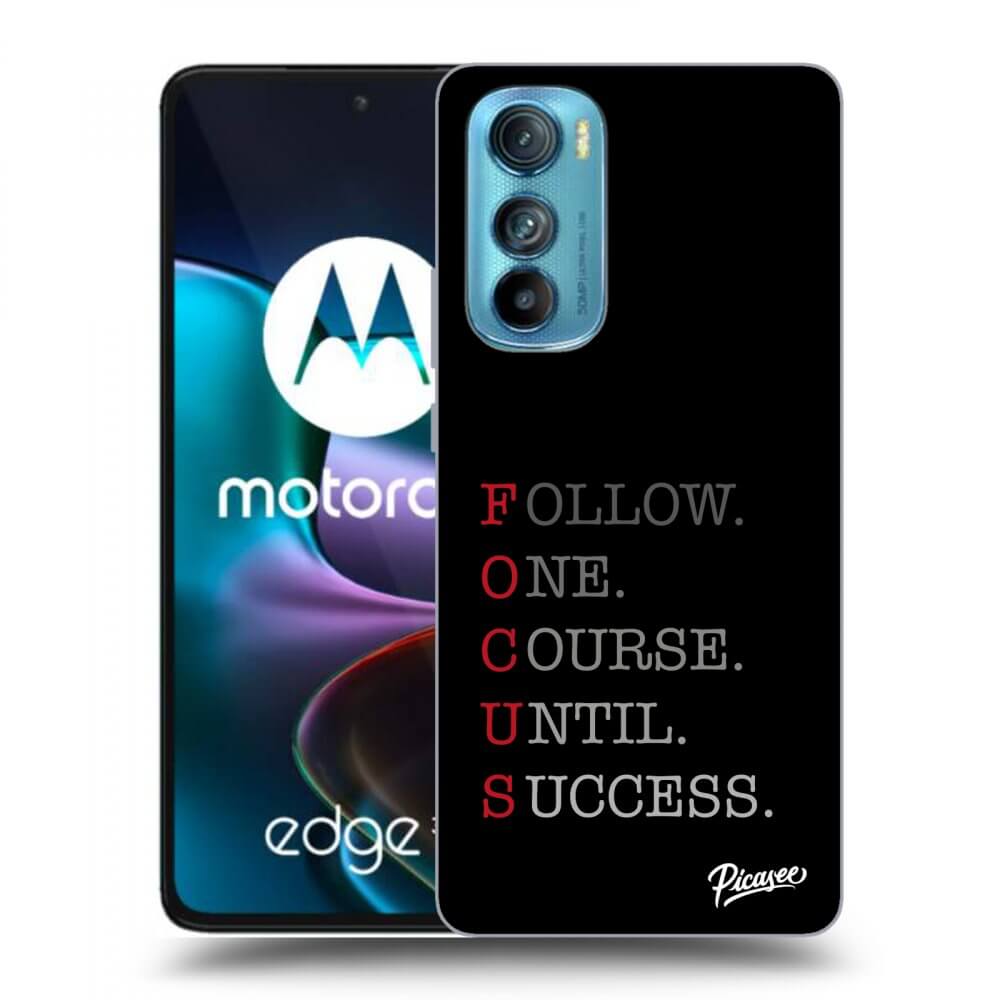 Picasee silikonski črni ovitek za Motorola Edge 30 - Focus