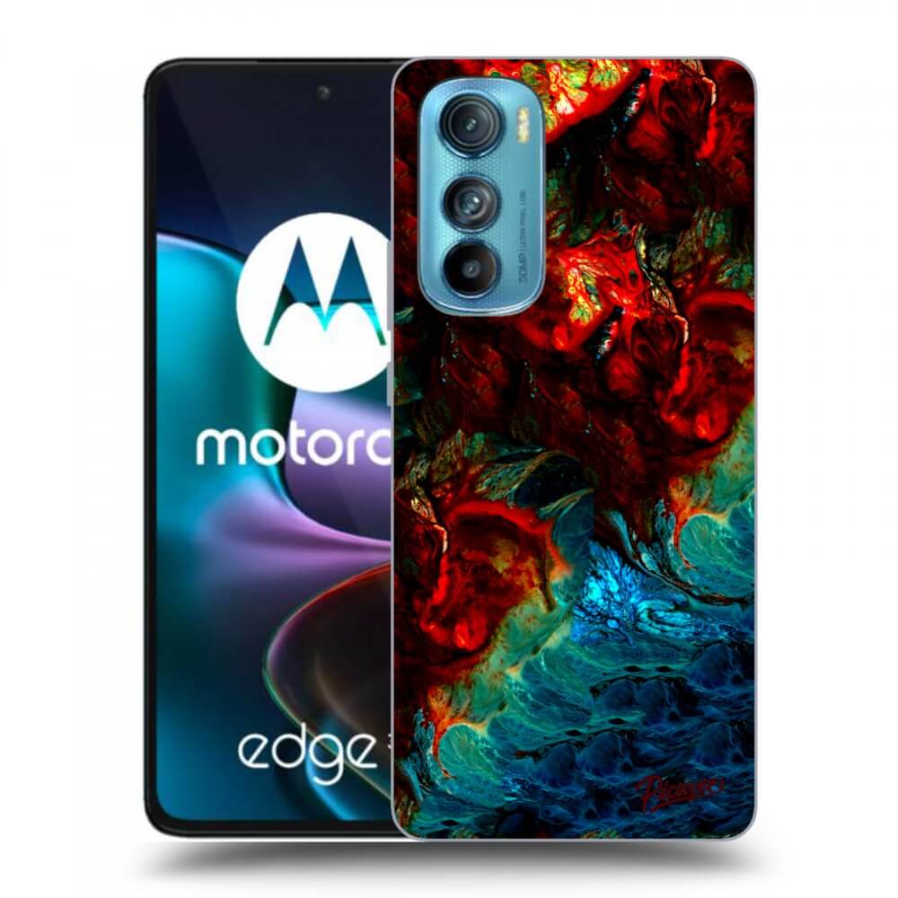 Picasee silikonski črni ovitek za Motorola Edge 30 - Universe