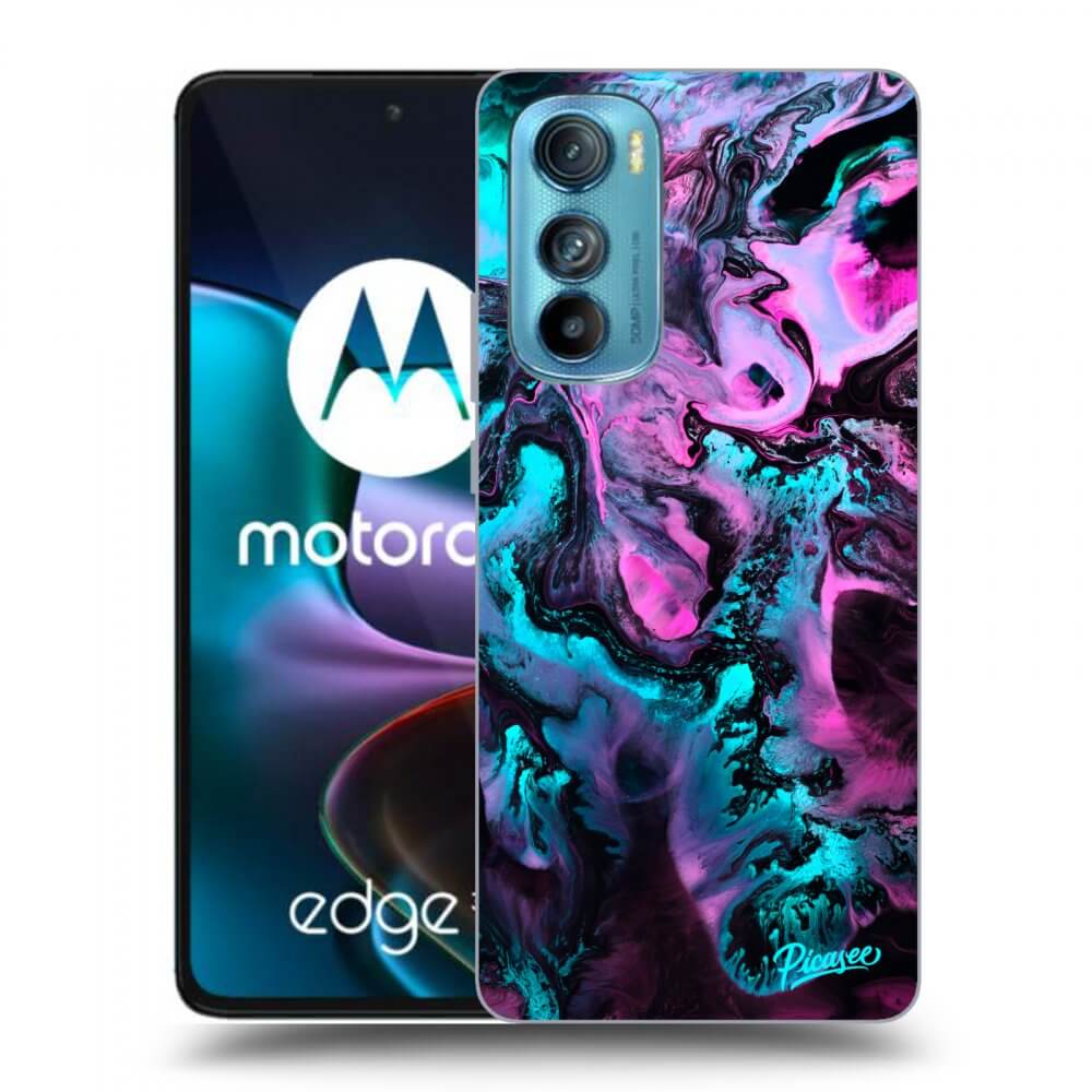 Picasee silikonski črni ovitek za Motorola Edge 30 - Lean