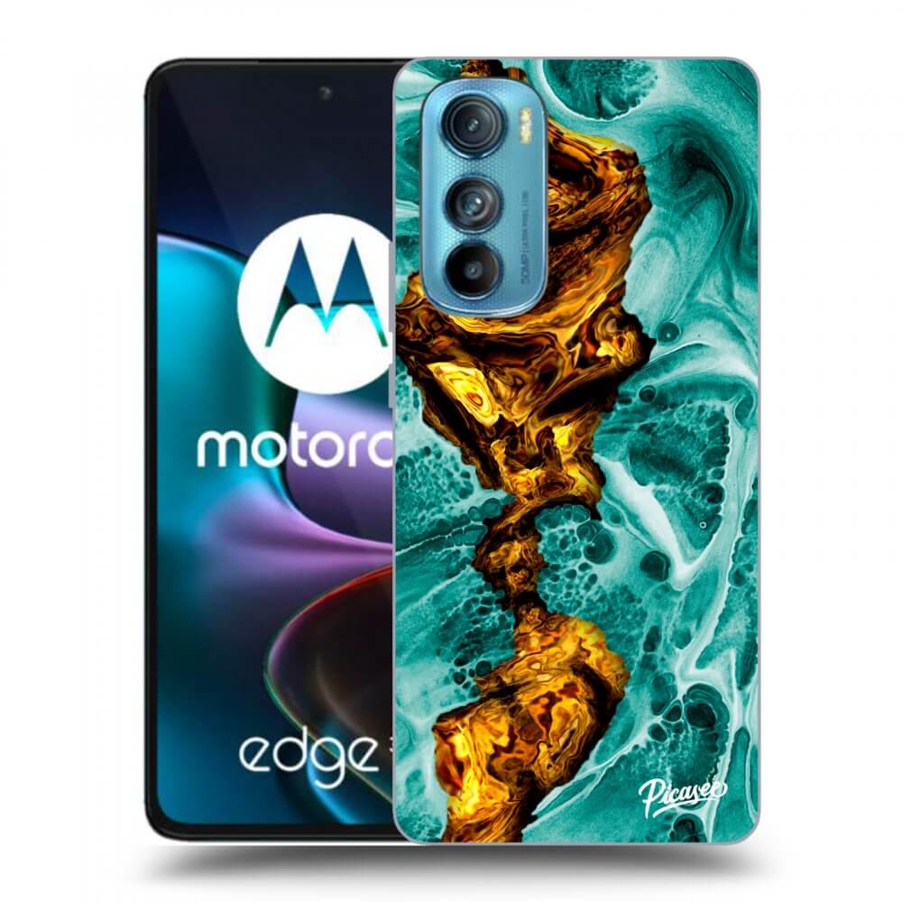 Picasee silikonski črni ovitek za Motorola Edge 30 - Goldsky
