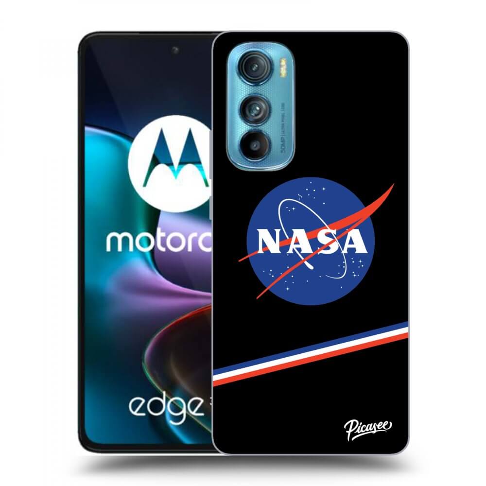 Picasee silikonski črni ovitek za Motorola Edge 30 - NASA Original