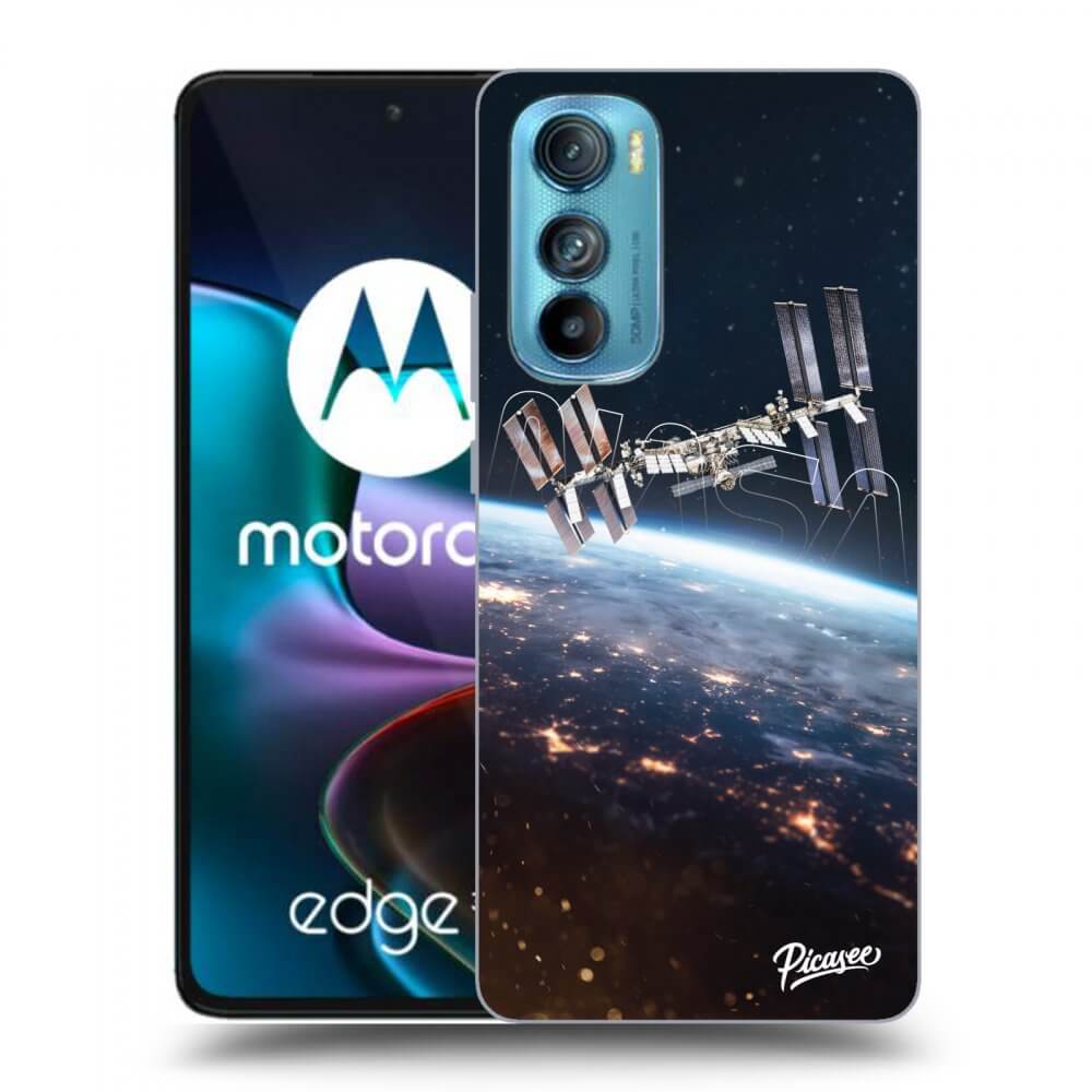 Picasee silikonski črni ovitek za Motorola Edge 30 - Station