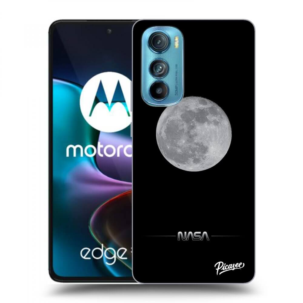 Picasee silikonski črni ovitek za Motorola Edge 30 - Moon Minimal
