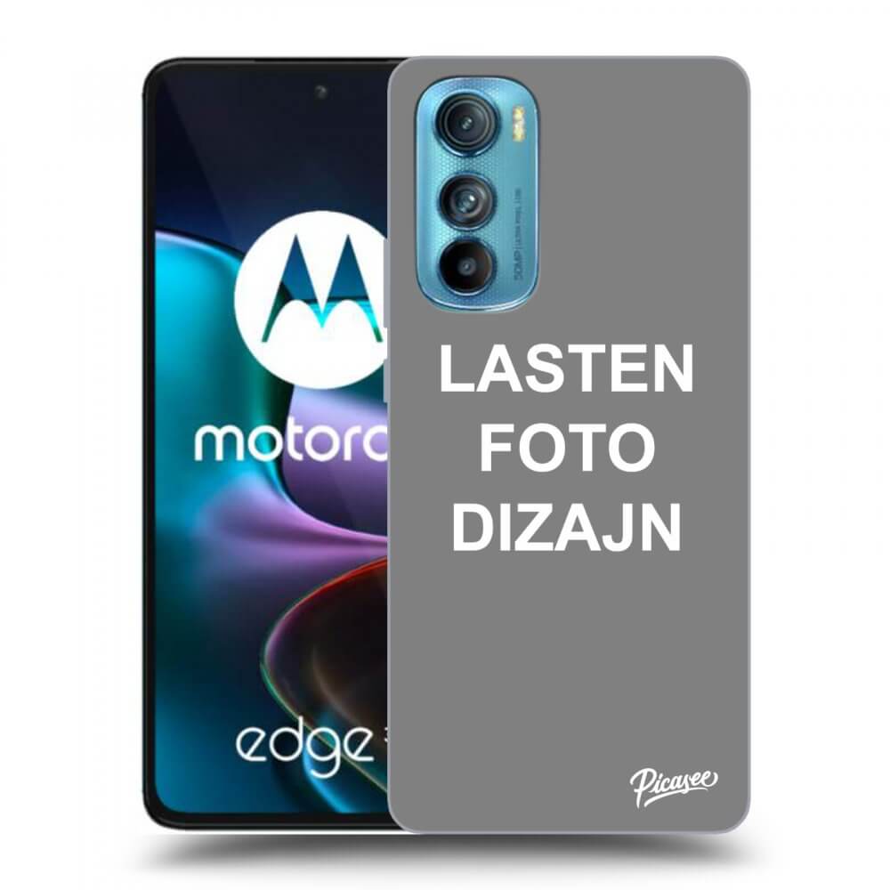 Picasee silikonski črni ovitek za Motorola Edge 30 - Lasten foto dizajn